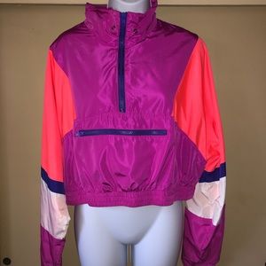 Retro short windbreaker jogger set